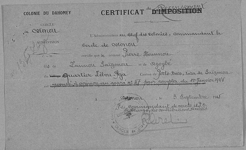 A french census record