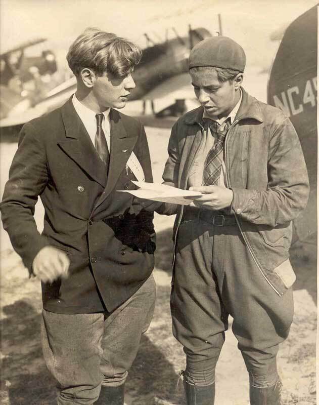 Two boys dressed in 1930s style