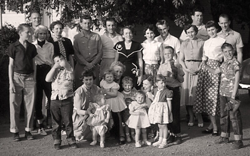 A family portrait from the 1950s