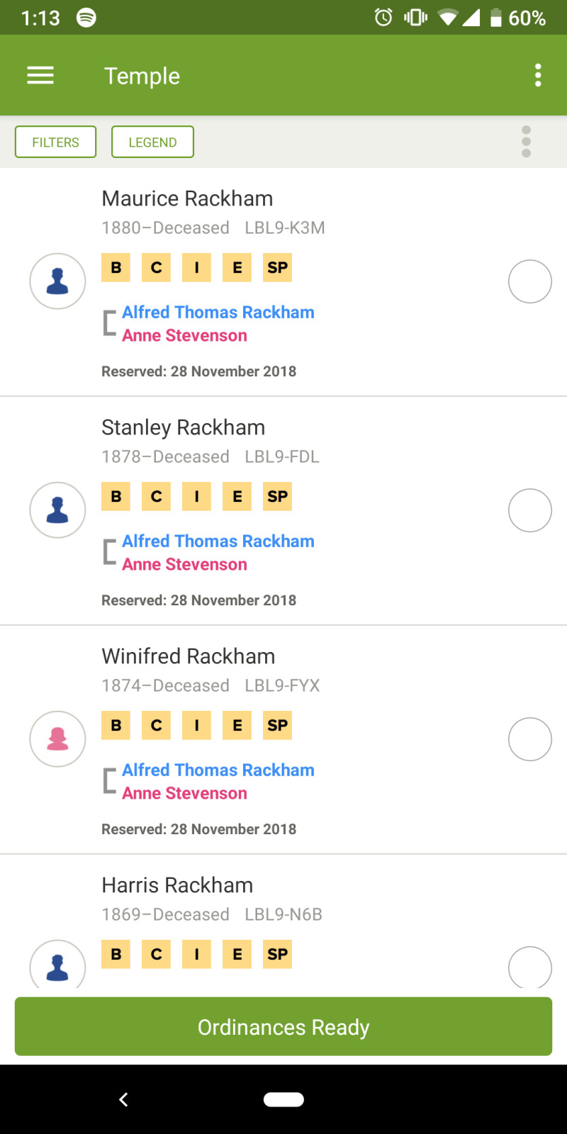 ordinances ready on ios