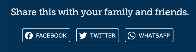 screenshot of share icons on ancestor page