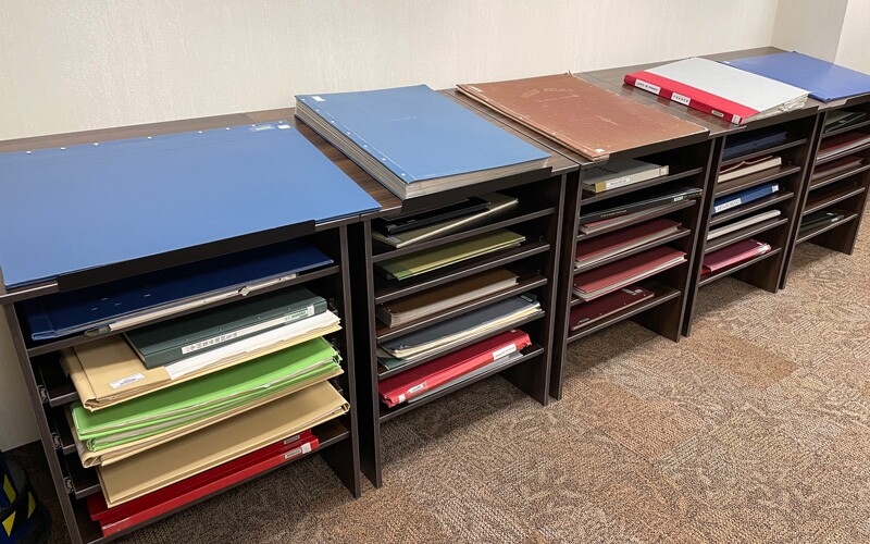 Floor and cabinet updates at the Family History Library in Salt Lake.