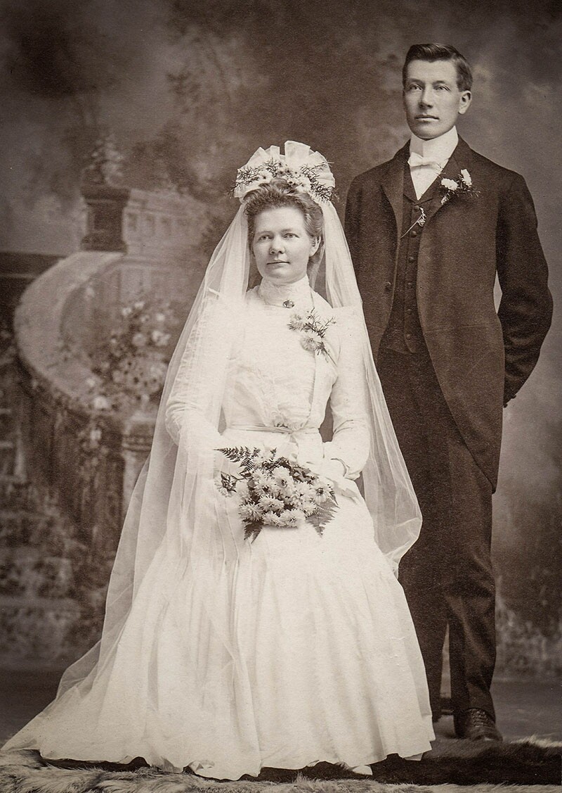 A danish woman and her new husband.
