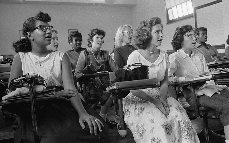 a desegregated school