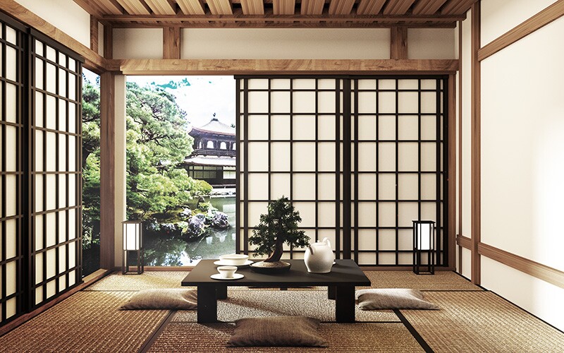 a traditional Japanese home