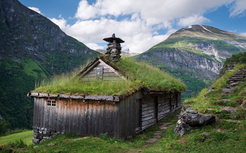 a bygd, or farmhouse, norway.