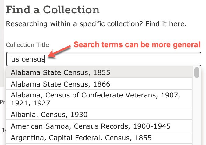 Broader search terms screenschot