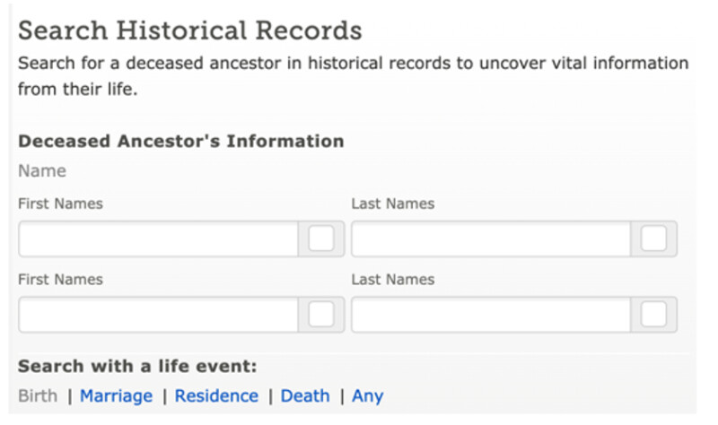 Search historical records