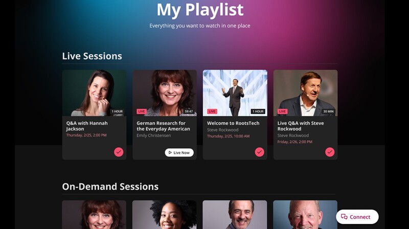 My Playlist on the RootsTech Website