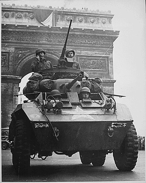 ww2 soldiers in a tank