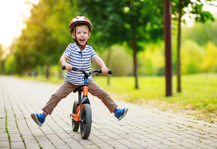 a boy rides a bike, a memory to save in familysearch memory cloud storage