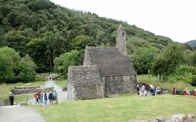 a historic irish building. 