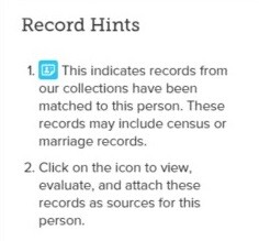 Record hints can provide you with helpful information on newly added records and information.