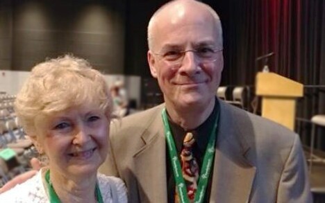 With Lou Szucs after receiving the Loretto Szucs award from FGS