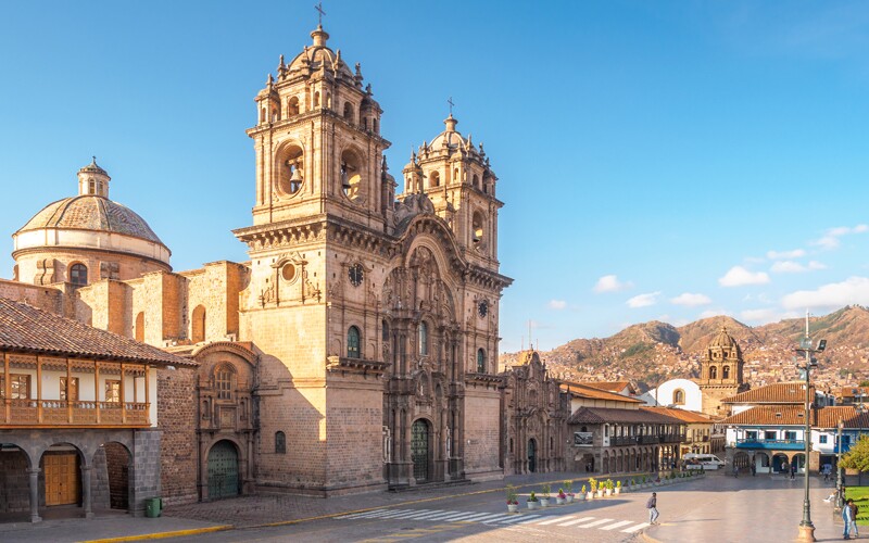 The Plaza de Armas in Cusco, the landmark of Peru