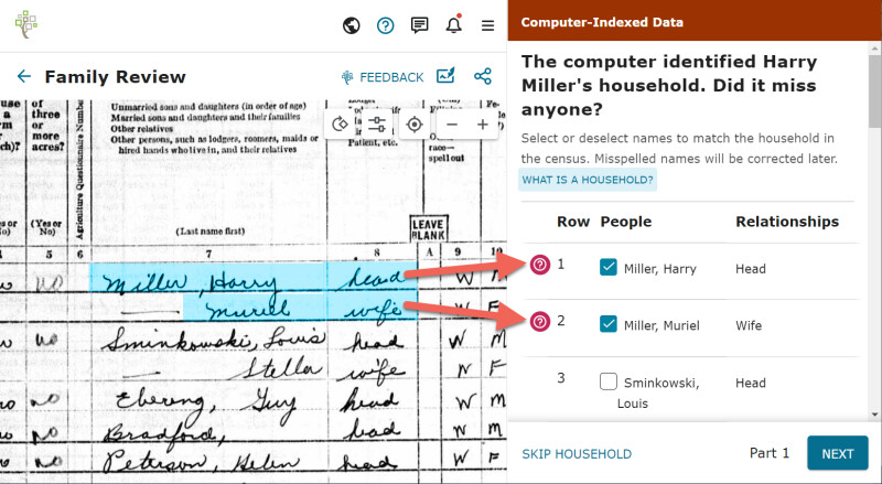 Screenshot showing how to navigate the FamilySearch site.