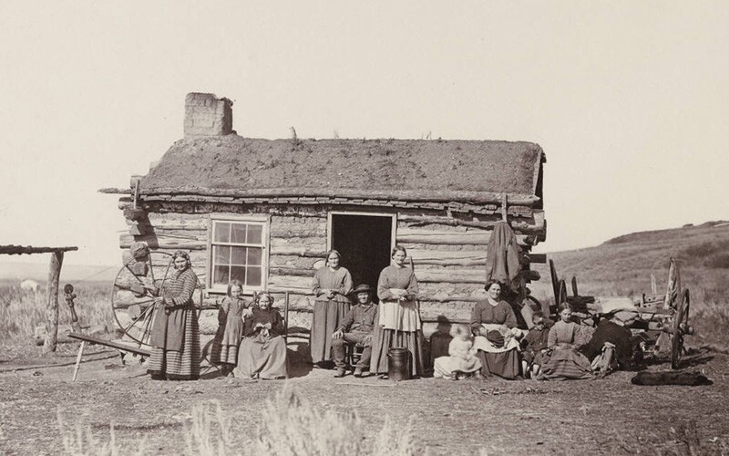 A poor family in the United States in 1870.