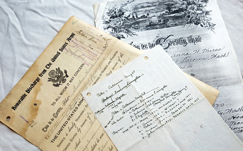 an honorable discharge record for the military.