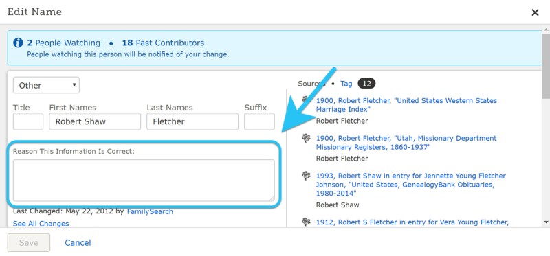 A screenshot with arrows showing how to explain your work.