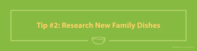 Food Traditions: Research New Family Dishes
