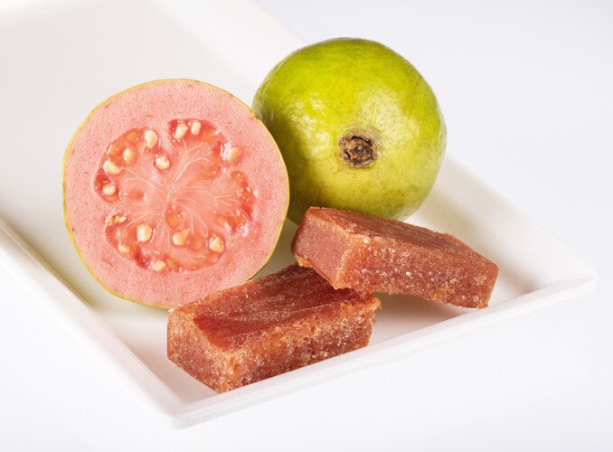 pasta de guayaba on a plate