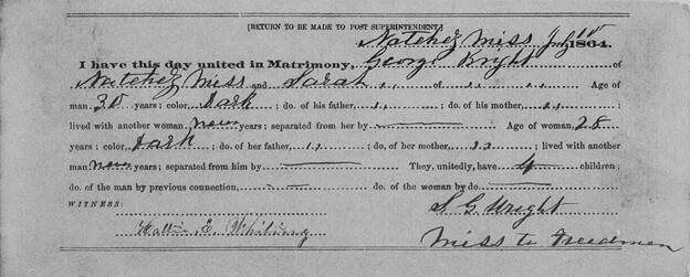 indexed Freedmen Bureau record