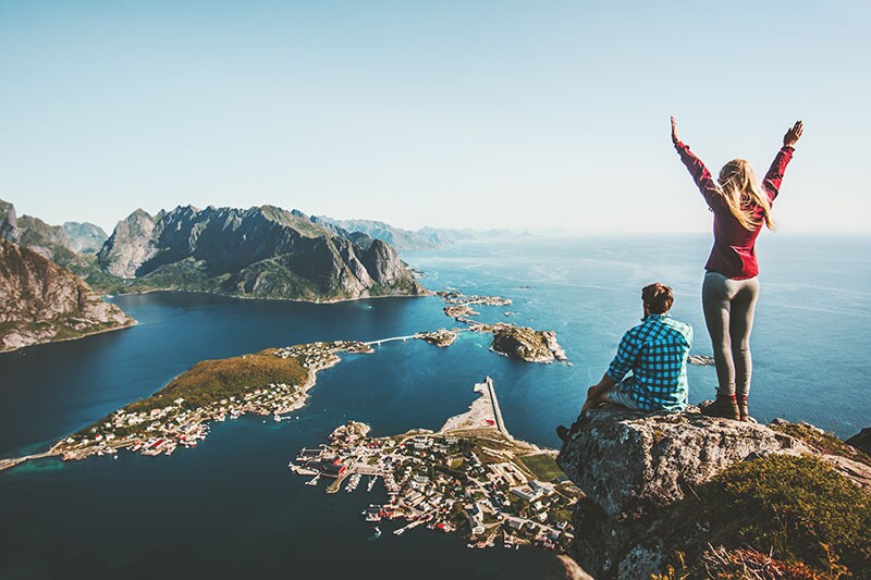 a couple goes on a trip.
