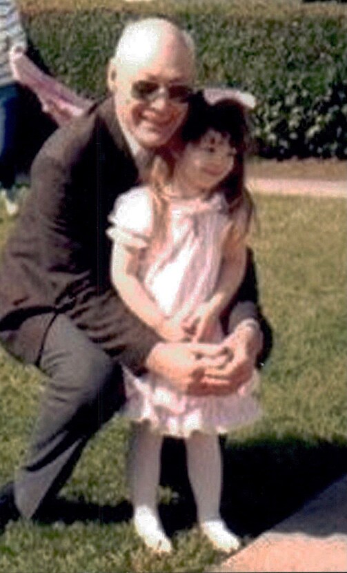 Courtney Connolly with her grandfather.