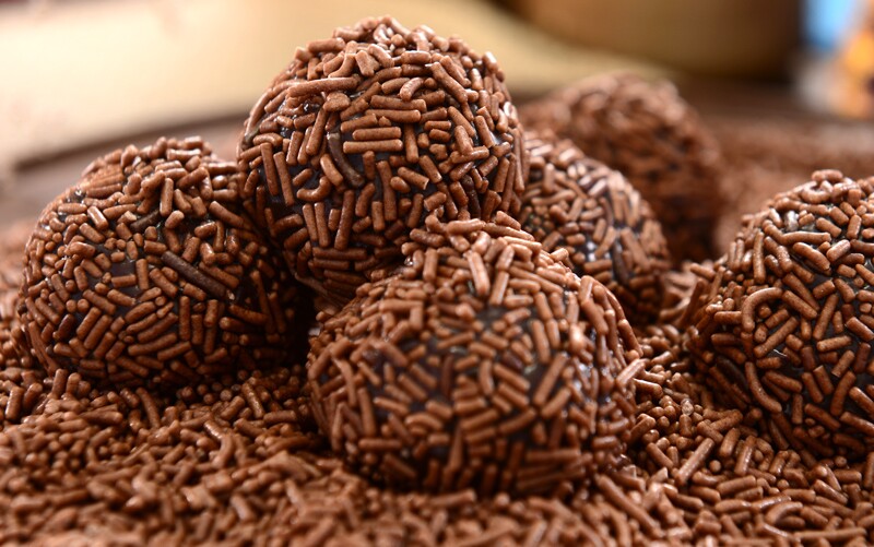 Brigadeiro dessert from Brazil.