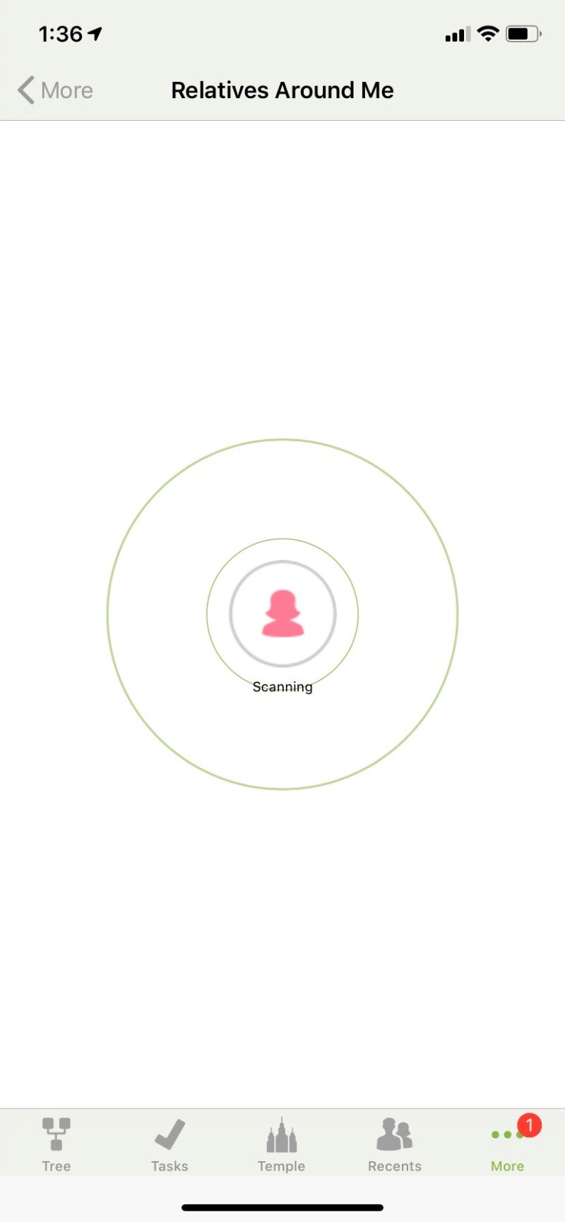 relative finder on ios