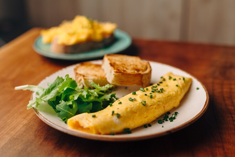 an omelette on a plate