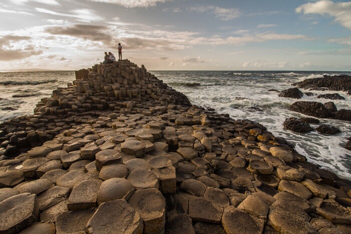 Giant's causeway, a popular tourist site in Ireland