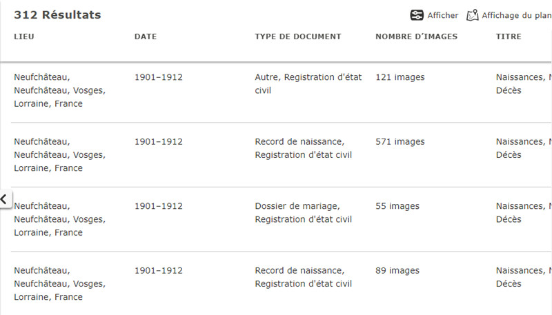 Copie d’écran de la page de résultats de recherche d’images.