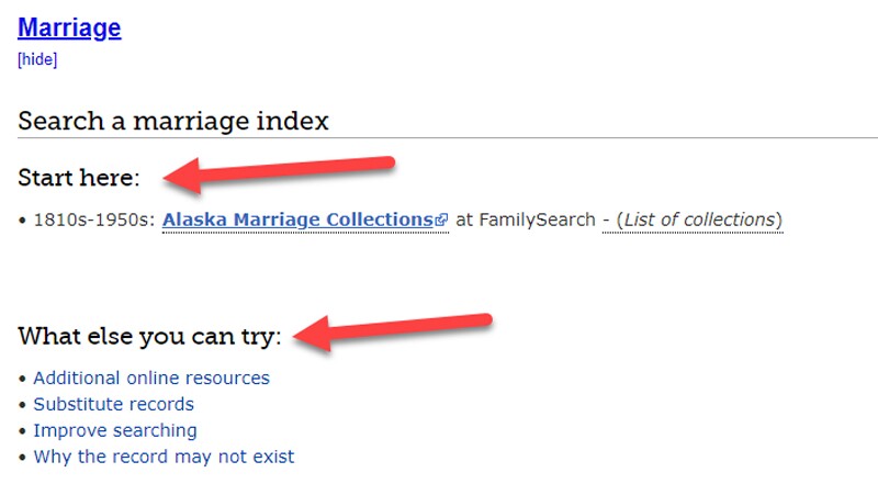 how to on a marriage index in guided research