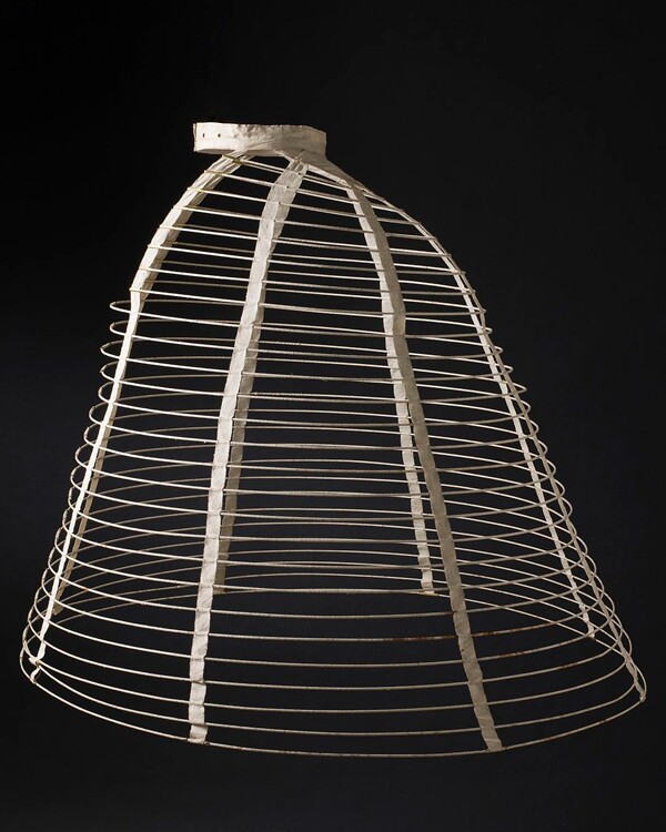 A woman's cage crinoline from the 1800s.