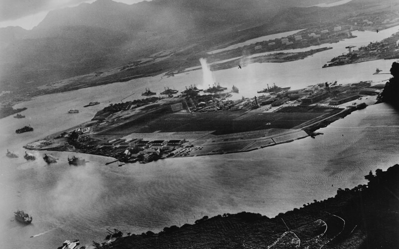 Attach on Pearl Harbor. Image from above.