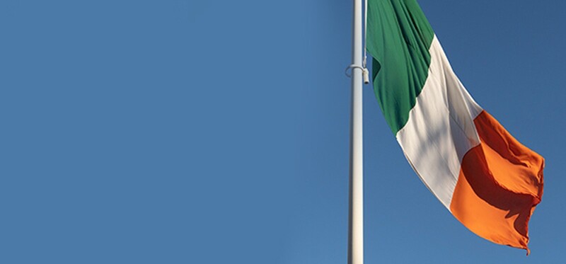 The Irish flag.