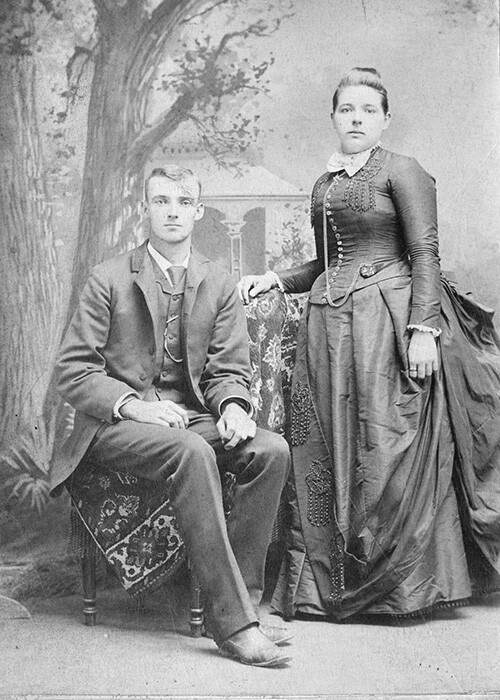 Men's and Women's fashion in the 1880s