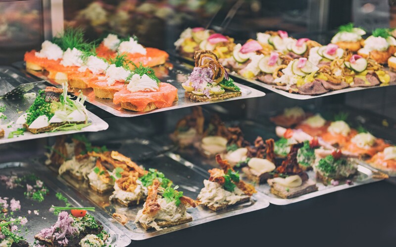 trays of smorrebrod
