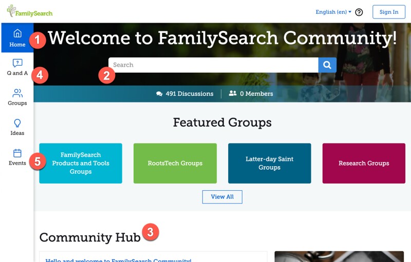 community screenshot with numbers that correspond to the text