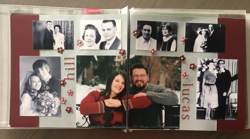 Turn your wedding photos into a heritage display.
